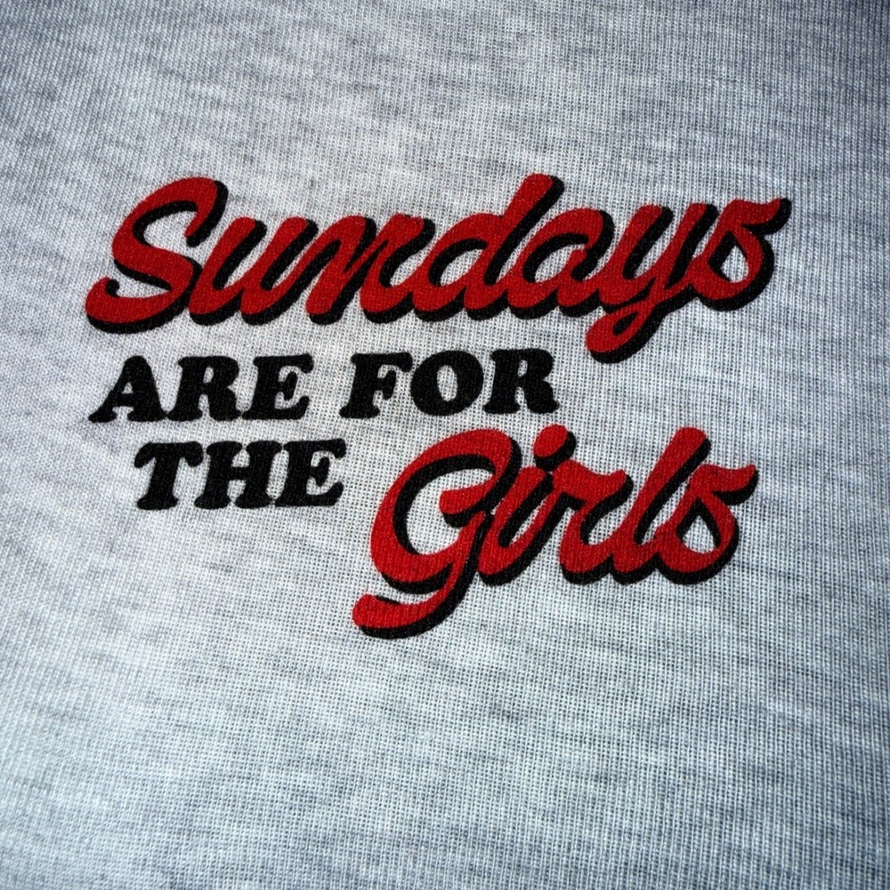 Where I'm From Tank Top Womens M New Sundays Are For The Girls Gray Ribbed